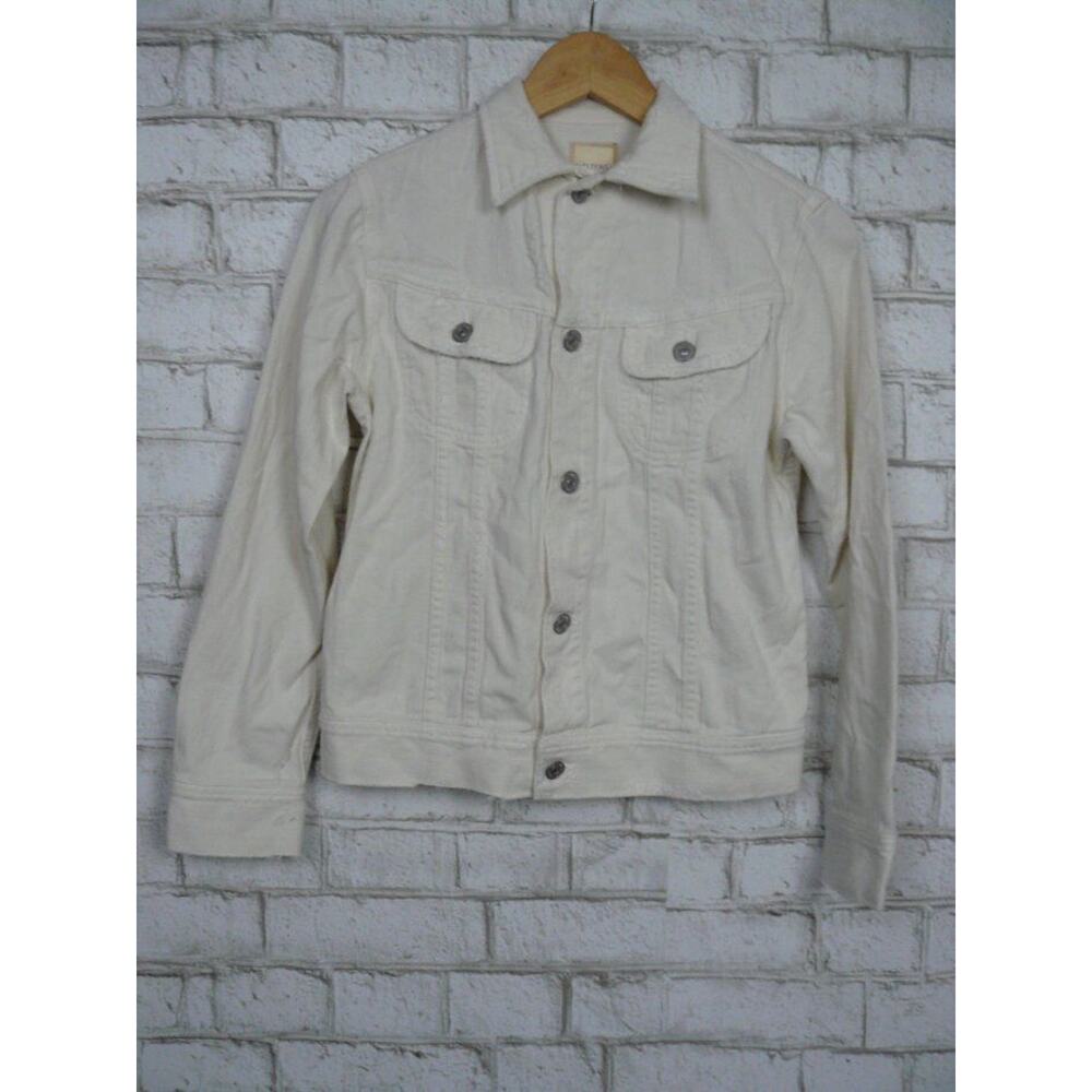 $385 Citizens of Humanity White Distressed Dakota Denim Jean Jacket XS NEW